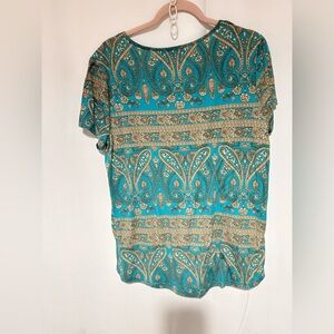 Plus size XXL Turquoise Knit Top By Vinmatto